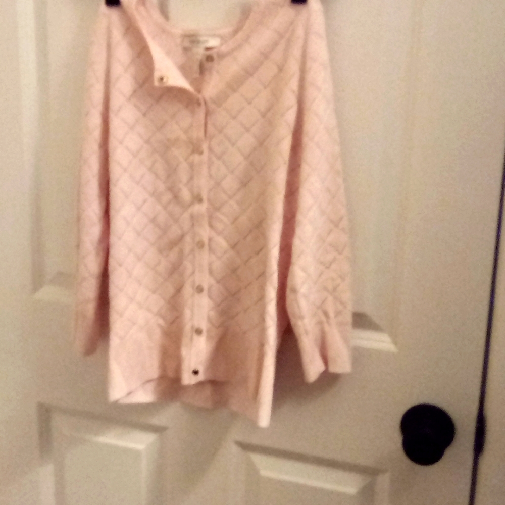 NWOT XS whitehouse blackmarket light pink cardigan